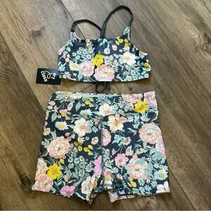NEW!! Art Class Girl’s 2pc. Swimsuit, Shorts, Floral, Modest, XL (14/16)
